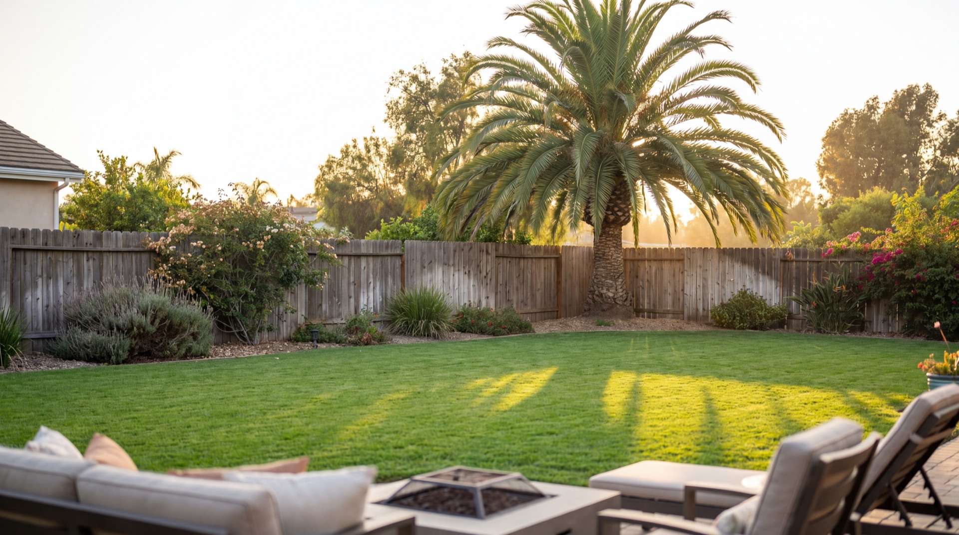 Pristine yard after cleanup